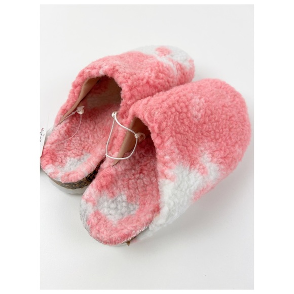 Olivia Miller Girl Faux Sherpa Slipper Slip-on Pink Cow Size 12 - Picture 4 of 7